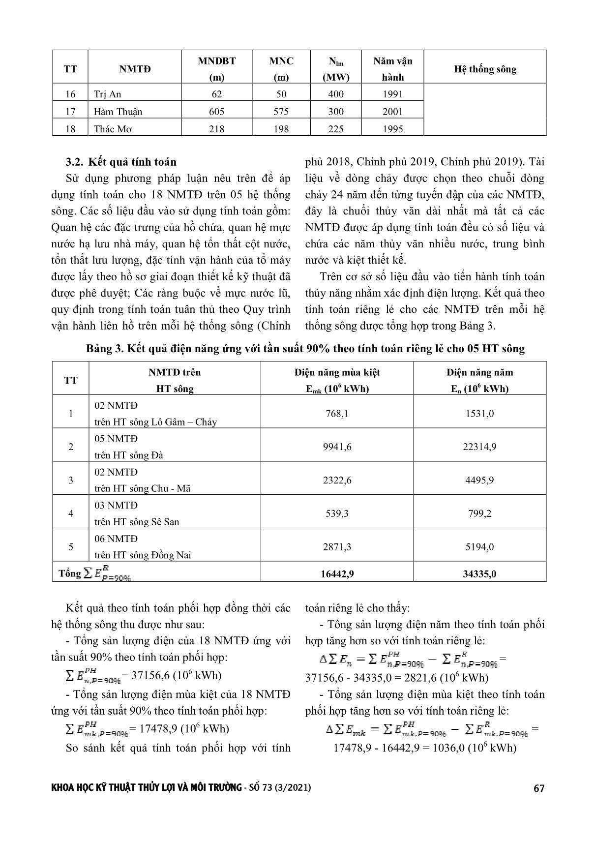 Đánh giá ảnh hưởng chế độ thủy văn lệch pha đến khả năng tham gia của nguồn thủy điện trong hệ thống điện trang 6