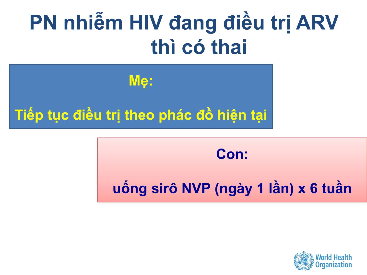 Bài giảng Điều trị ARV trong Phòng lây truyền HIV từ mẹ sang con trang 5