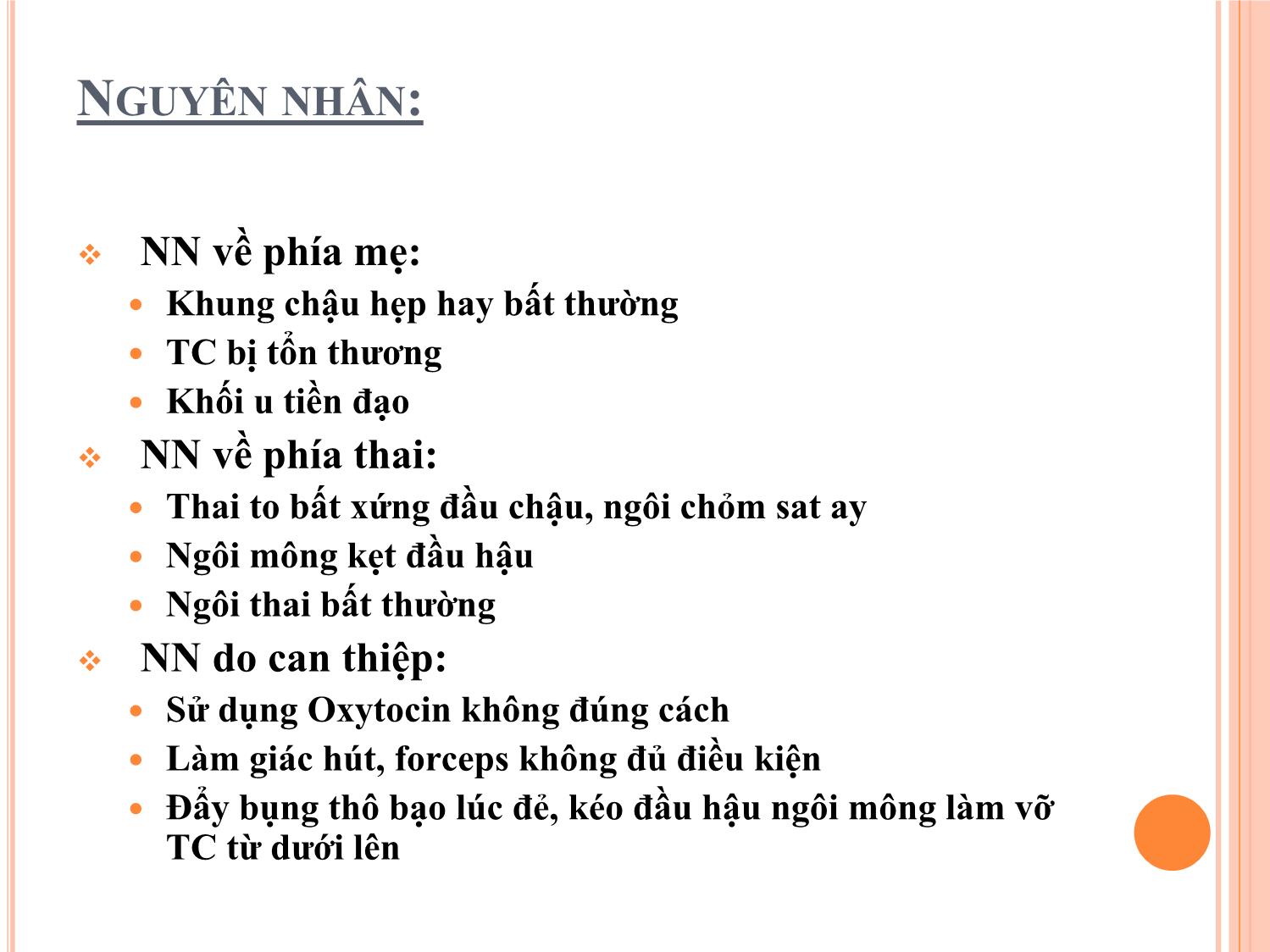 Bài giảng Dọa vỡ - Vỡ tử cung trang 9