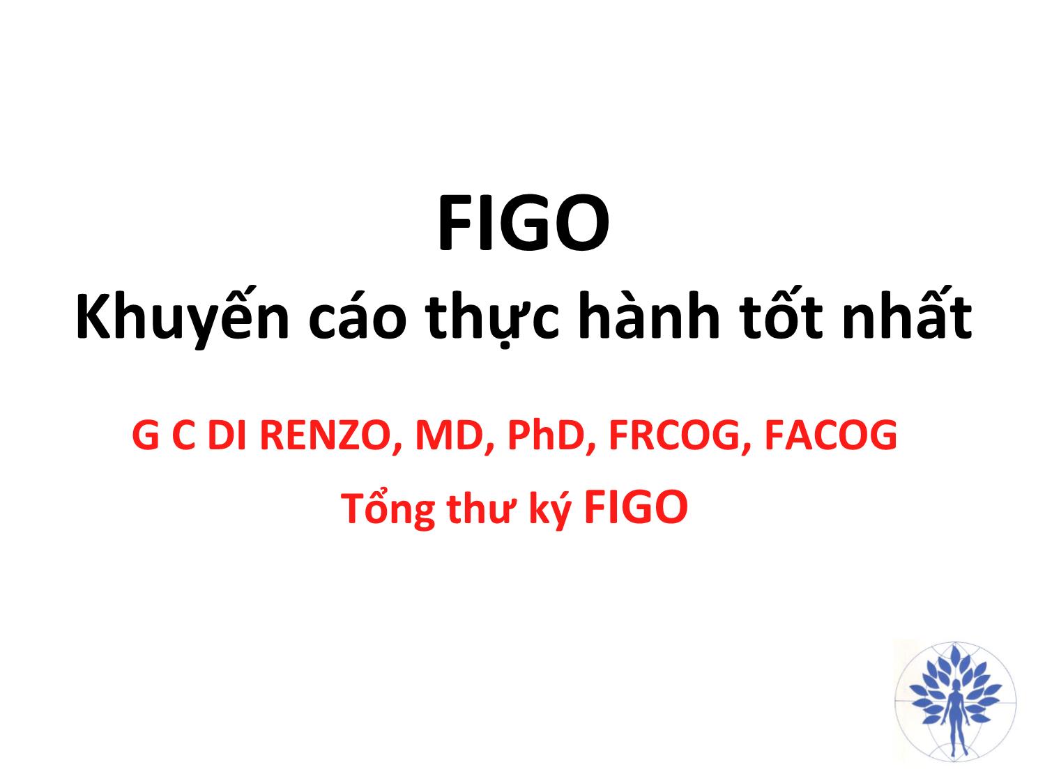 Bài giảng FIGO - Khuyến cáo thực hành tốt nhất trang 1