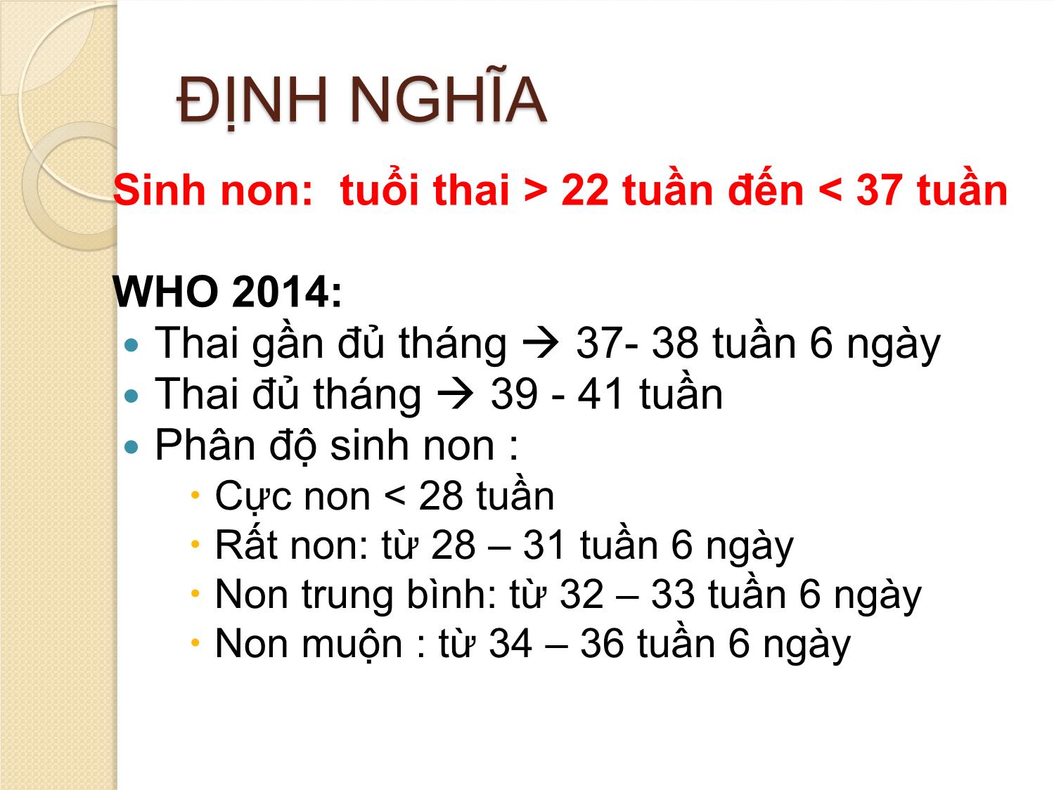 Bài giảng Khuyến cáo các can thiệp sản khoa để cải thiện kết cục trẻ sinh non trang 3