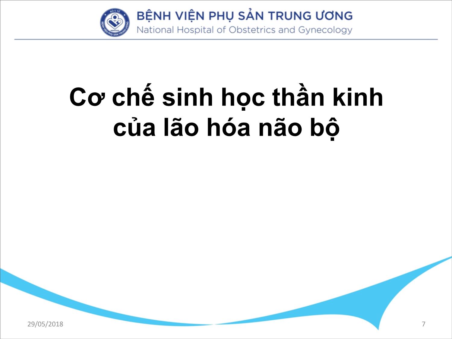 Bài giảng Mãn kinh, lão hóa não bộ và trầm cảm trang 7