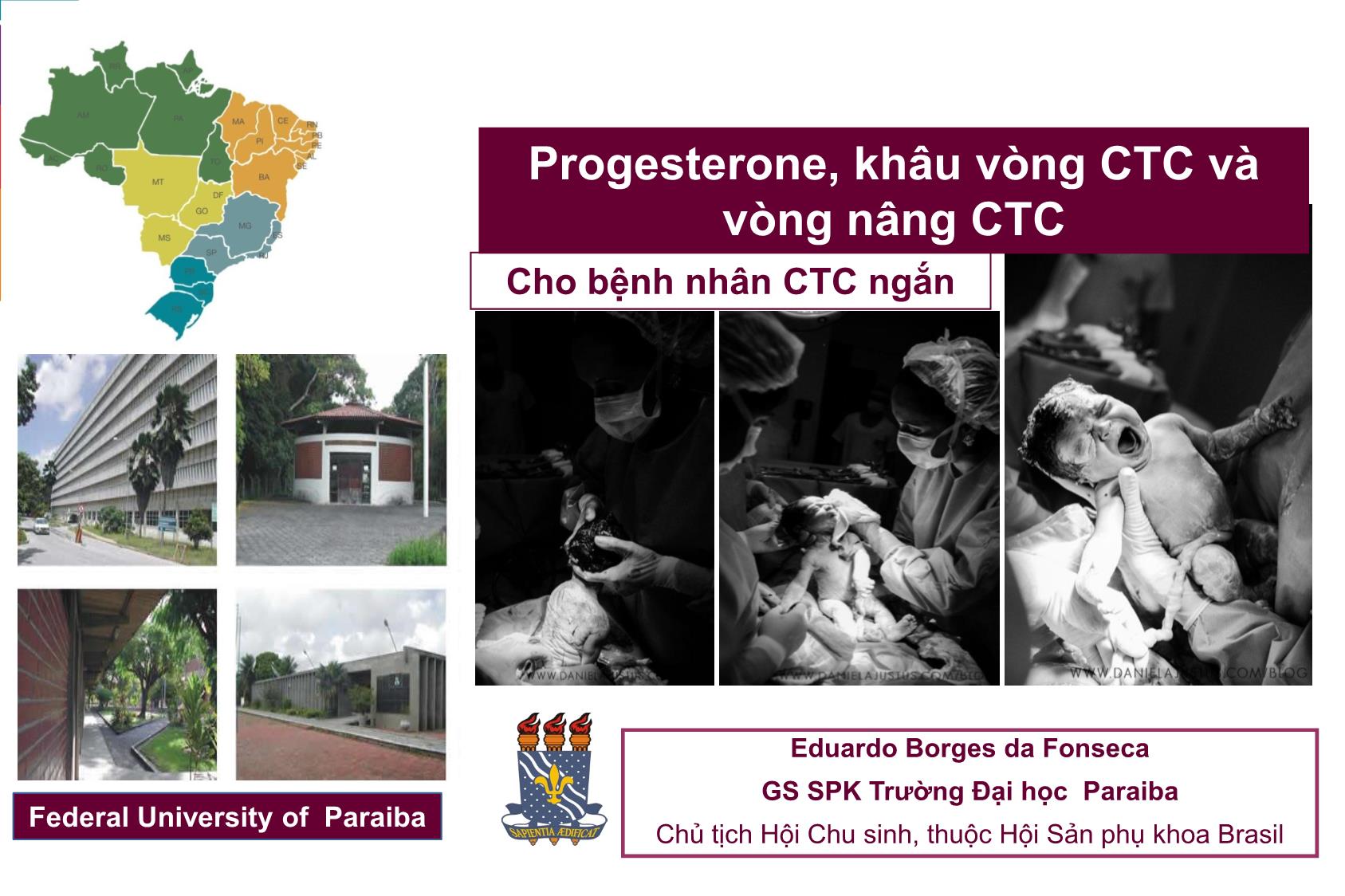 Bài giảng Progesterone, khâu vòng CTC và vòng nâng CTC trang 1