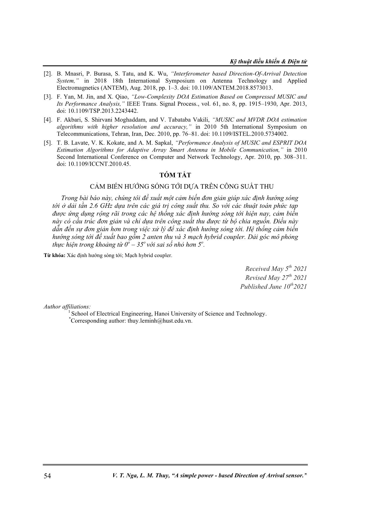 A simple power – based direction of arrival sensor trang 7