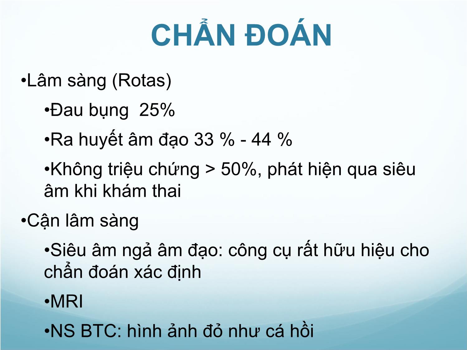 Bài giảng Thai bám ở sẹo mổ lấy thai trang 10