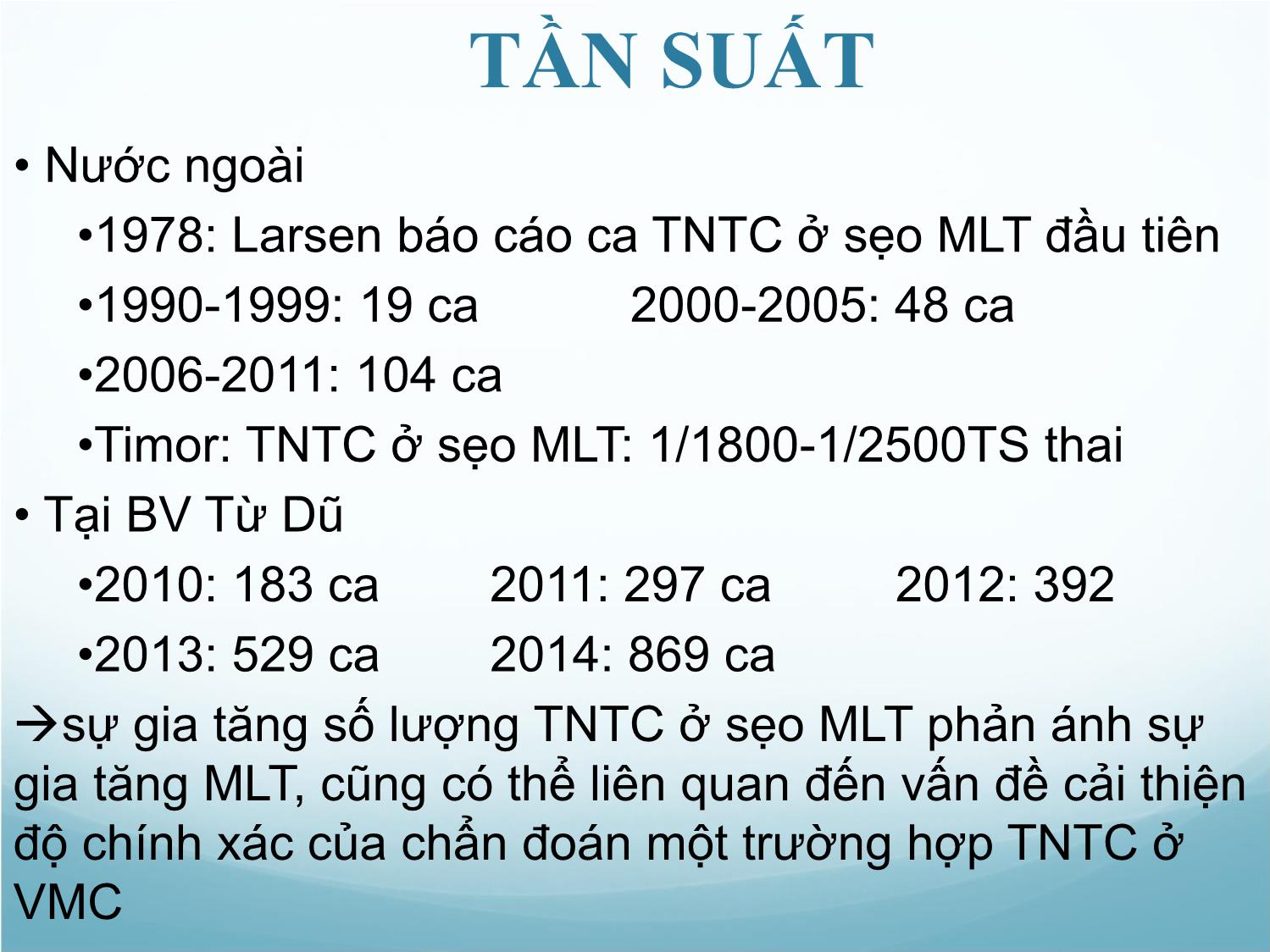 Bài giảng Thai bám ở sẹo mổ lấy thai trang 2