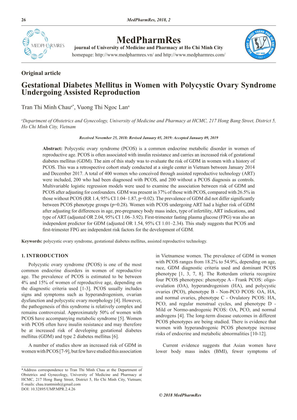 Gestational diabetes mellitus in women with polycystic ovary syndrome undergoing assisted reproduction trang 1