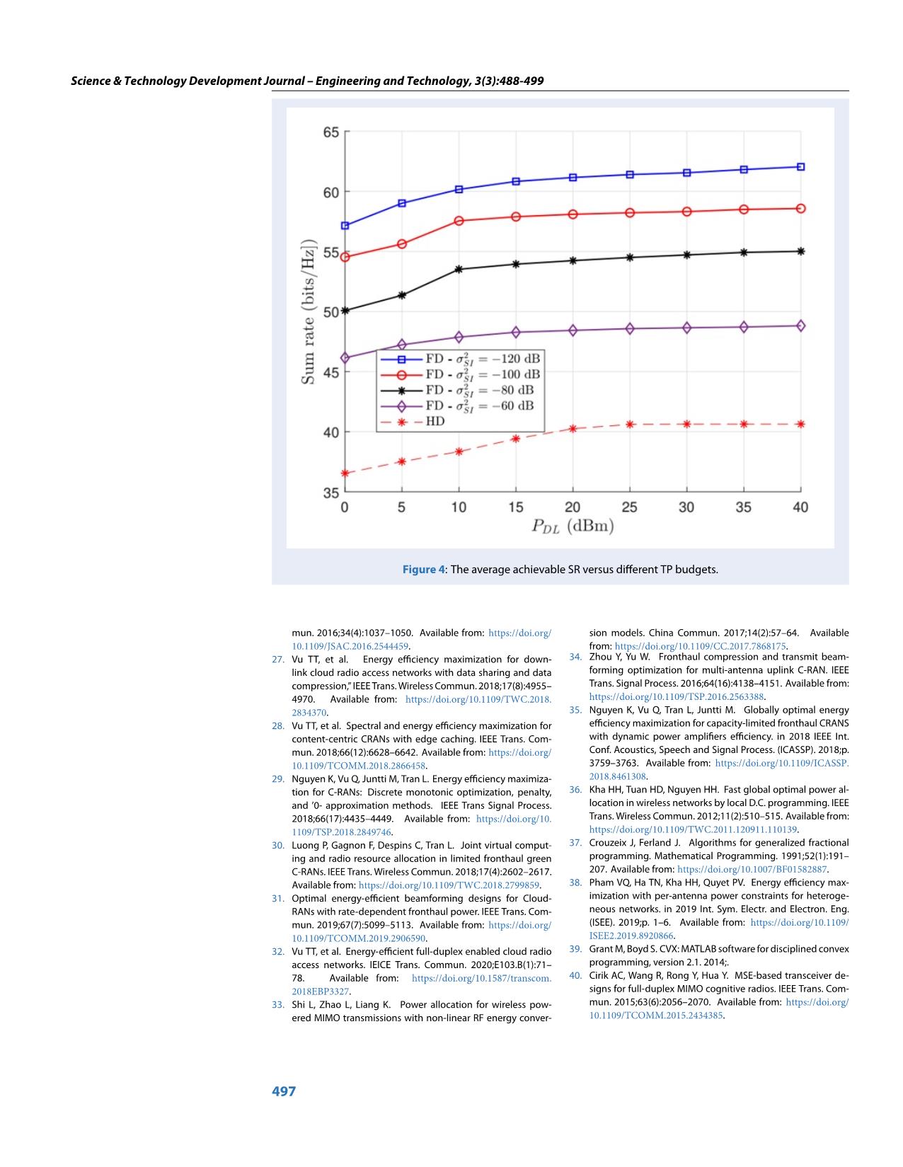 Energy efficiency maximization for full duplex MIMO cloud radio access networks trang 10