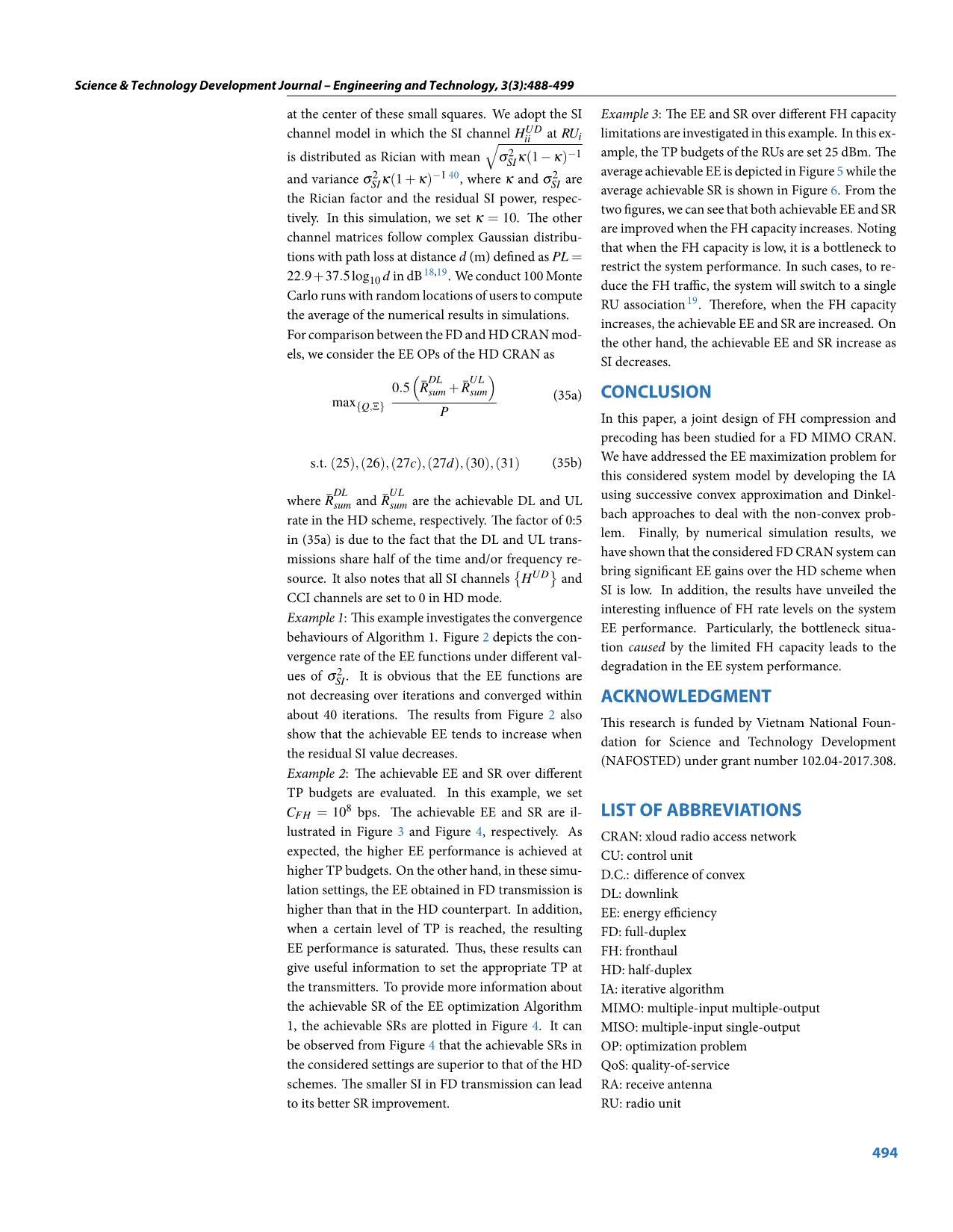 Energy efficiency maximization for full duplex MIMO cloud radio access networks trang 7