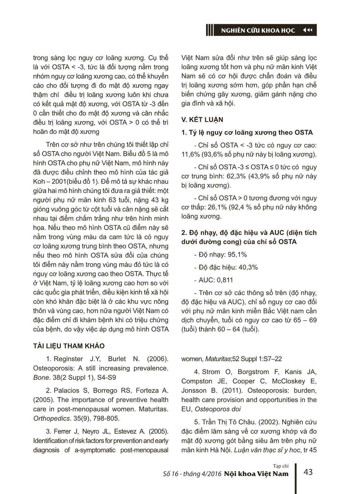 Nghiên cứu chỉ số osta trong đánh giá nguy cơ loãng xương ở phụ nữ mãn kinh từ 40 tuổi trở lên trang 8
