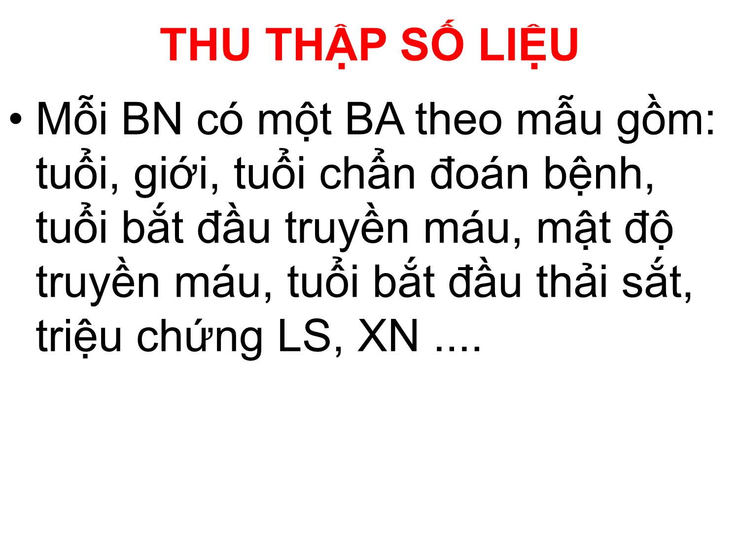 Biến đổi tim mạch ở bệnh nhân β – thalassemia tại bệnh viện trẻ em Hải Phòng trang 9