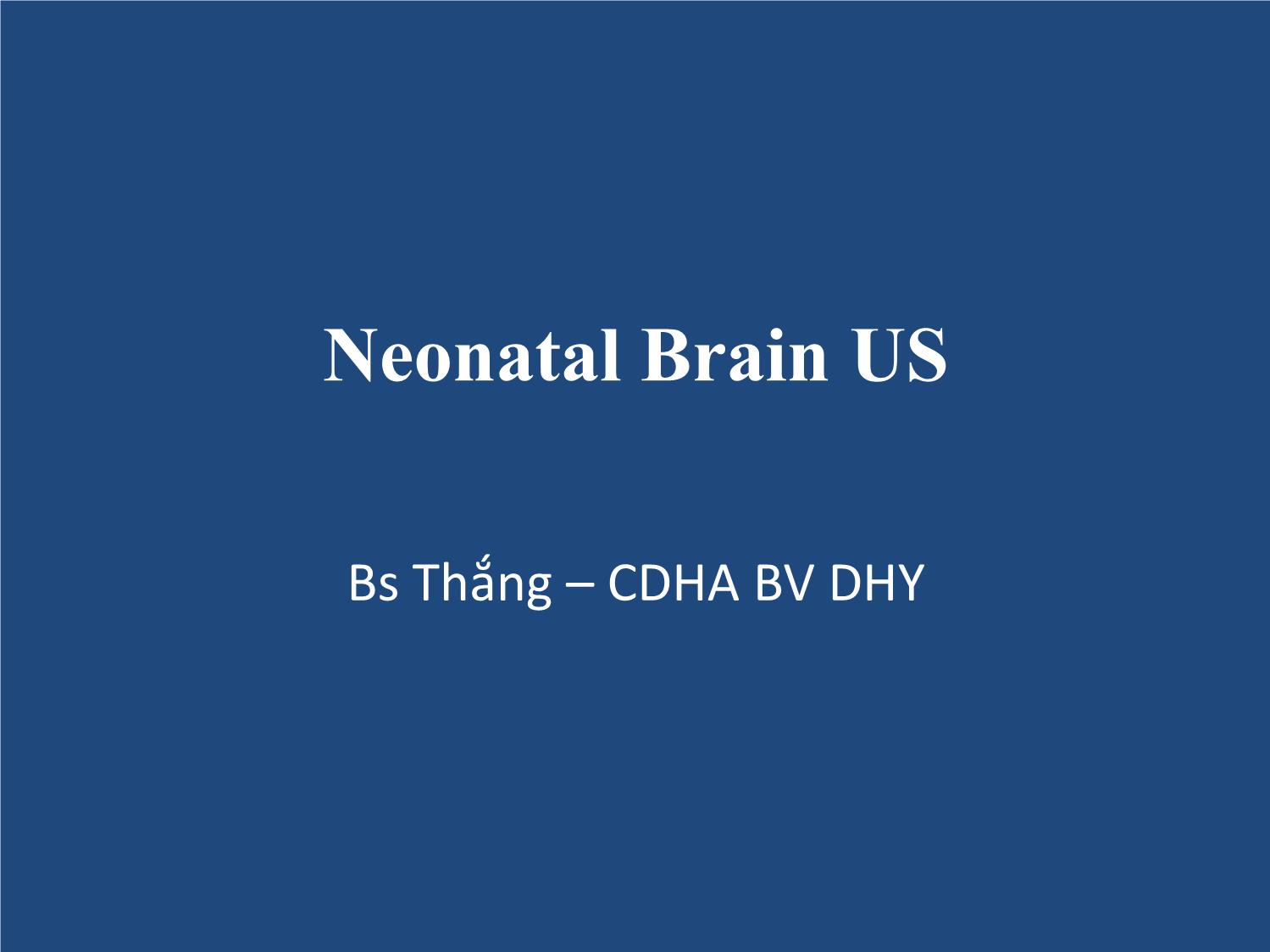 Bài giảng Neonatal Brain US trang 1