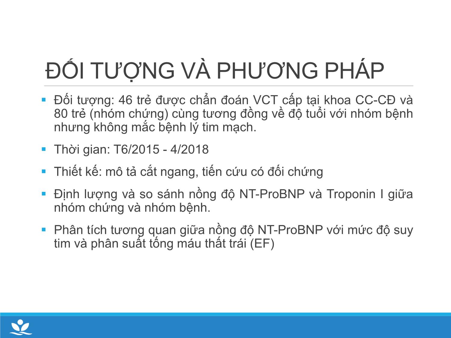 Bài giảng Nghiên cứu vai trò chẩn đoán của các dấu sinh học trong viêm cơ tim cấp ở trẻ em tại khoa cấp cứu chống độc bệnh viện Nhi trung ương trang 4