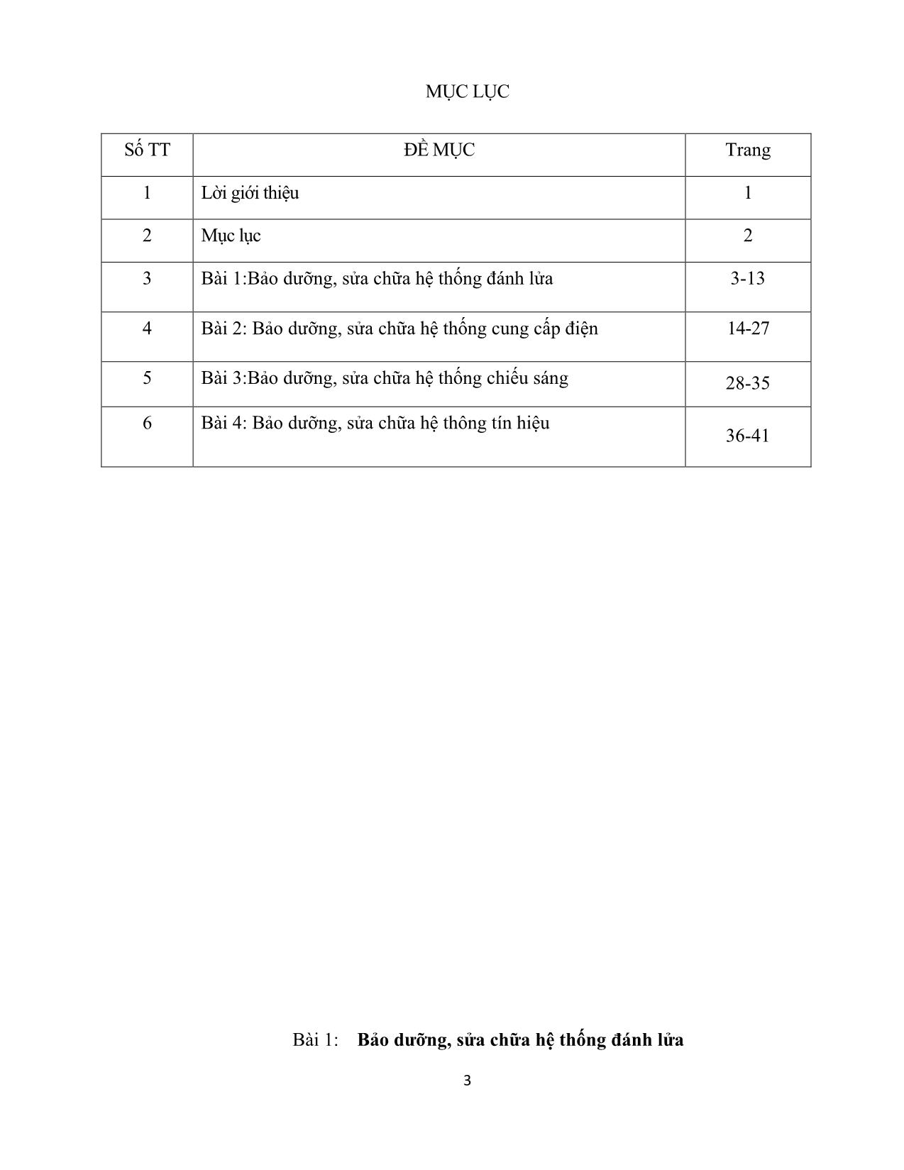 Giáo trình Cơ điện nông thôn - Bảo dưỡng, sửa chữa hệ thống điện máy kéo trang 3