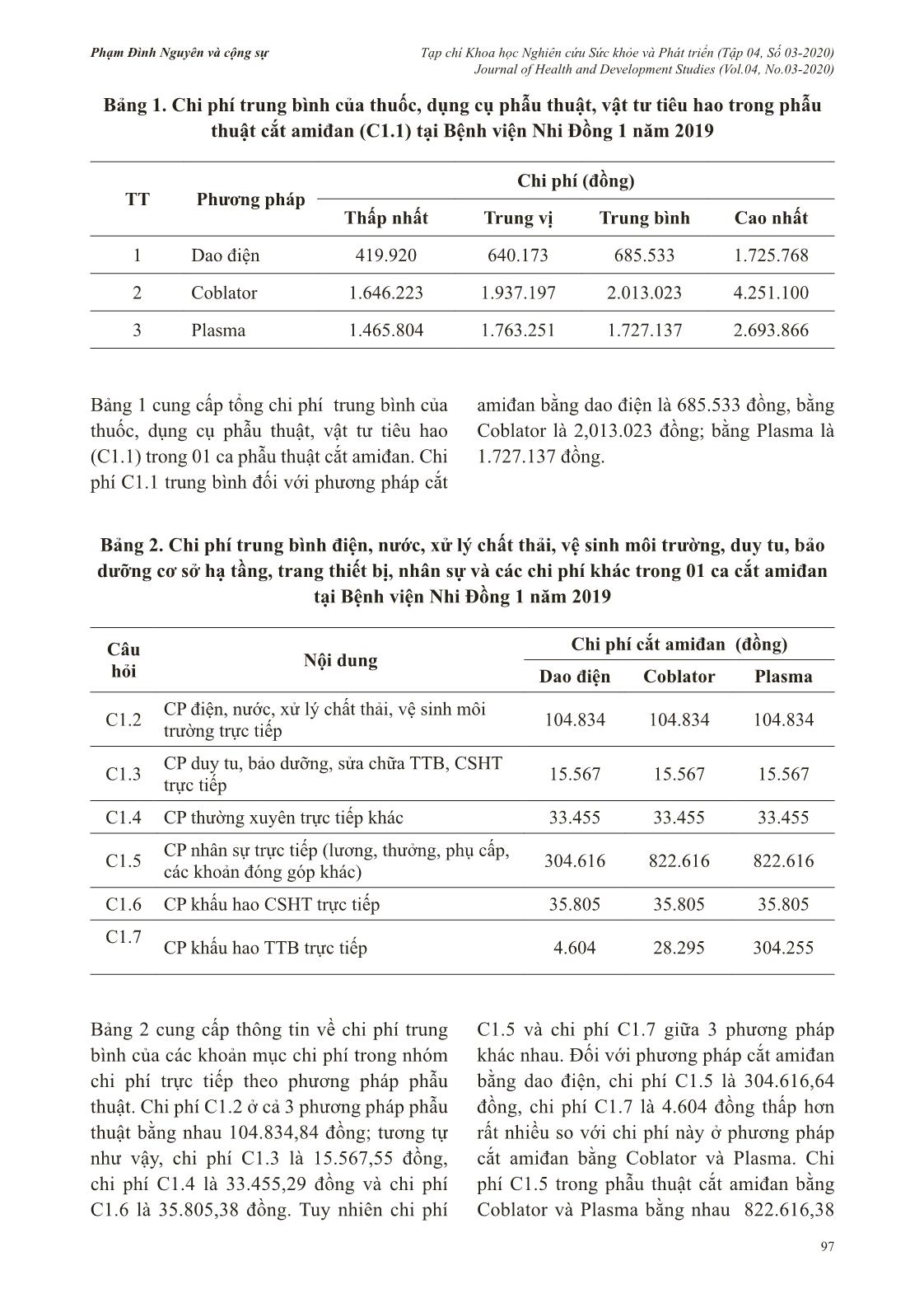 Chi phí phẫu thuật cắt amiđan tại bệnh viện Nhi Đồng 1 năm 2019 trang 3