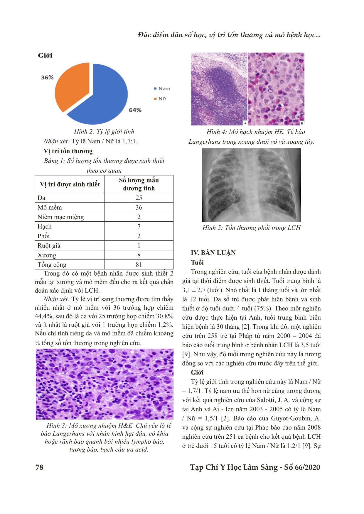 Đặc điểm dân số học, vị trí tổn thương và mô bệnh học bệnh mô bào Langerhans ở trẻ em trang 3