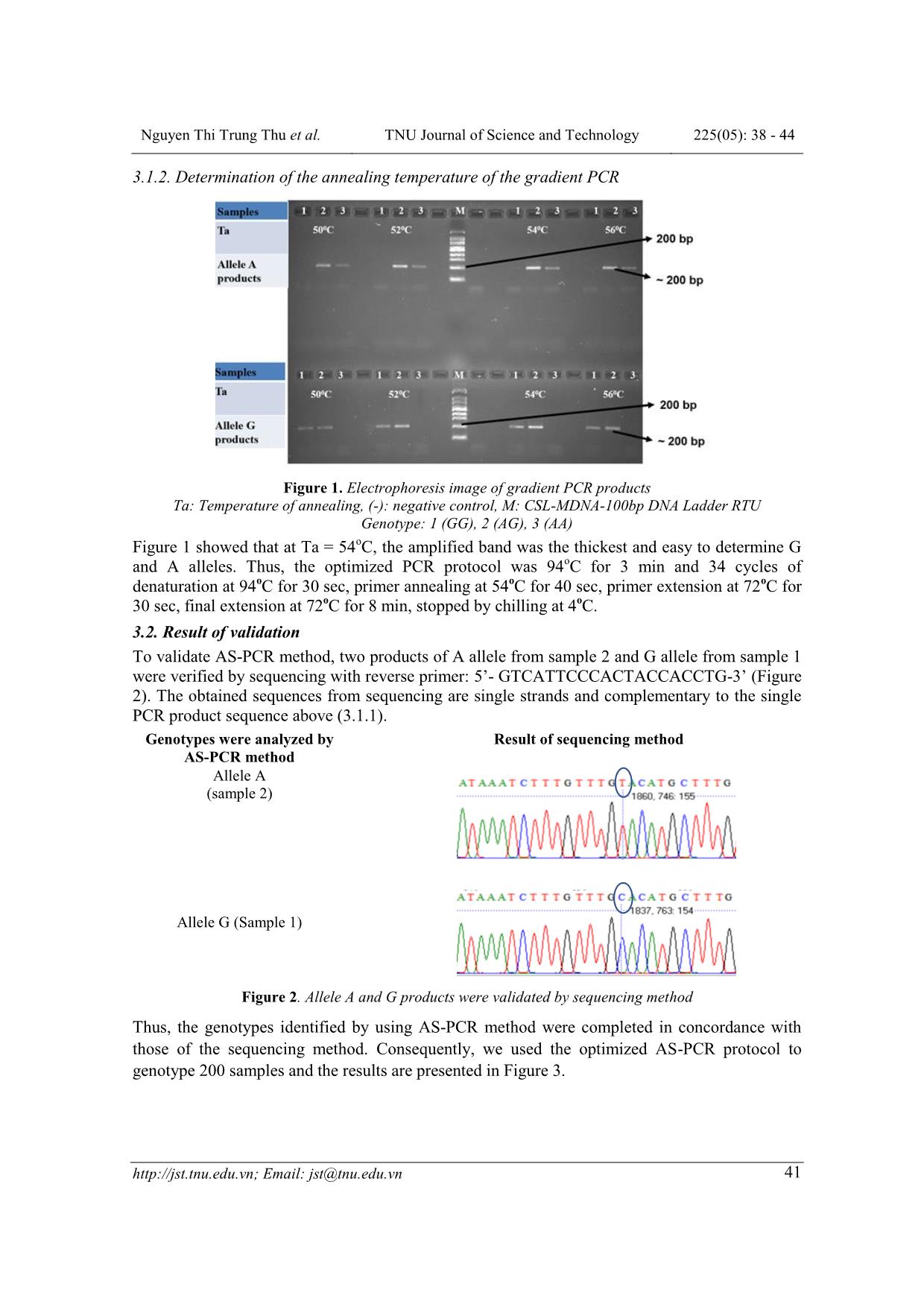 Genotyping method and frequency of single nucleotide polymorphism rs12970134 near melanocortin-4 receptor genotypes in hanoi preschool chidren population trang 4