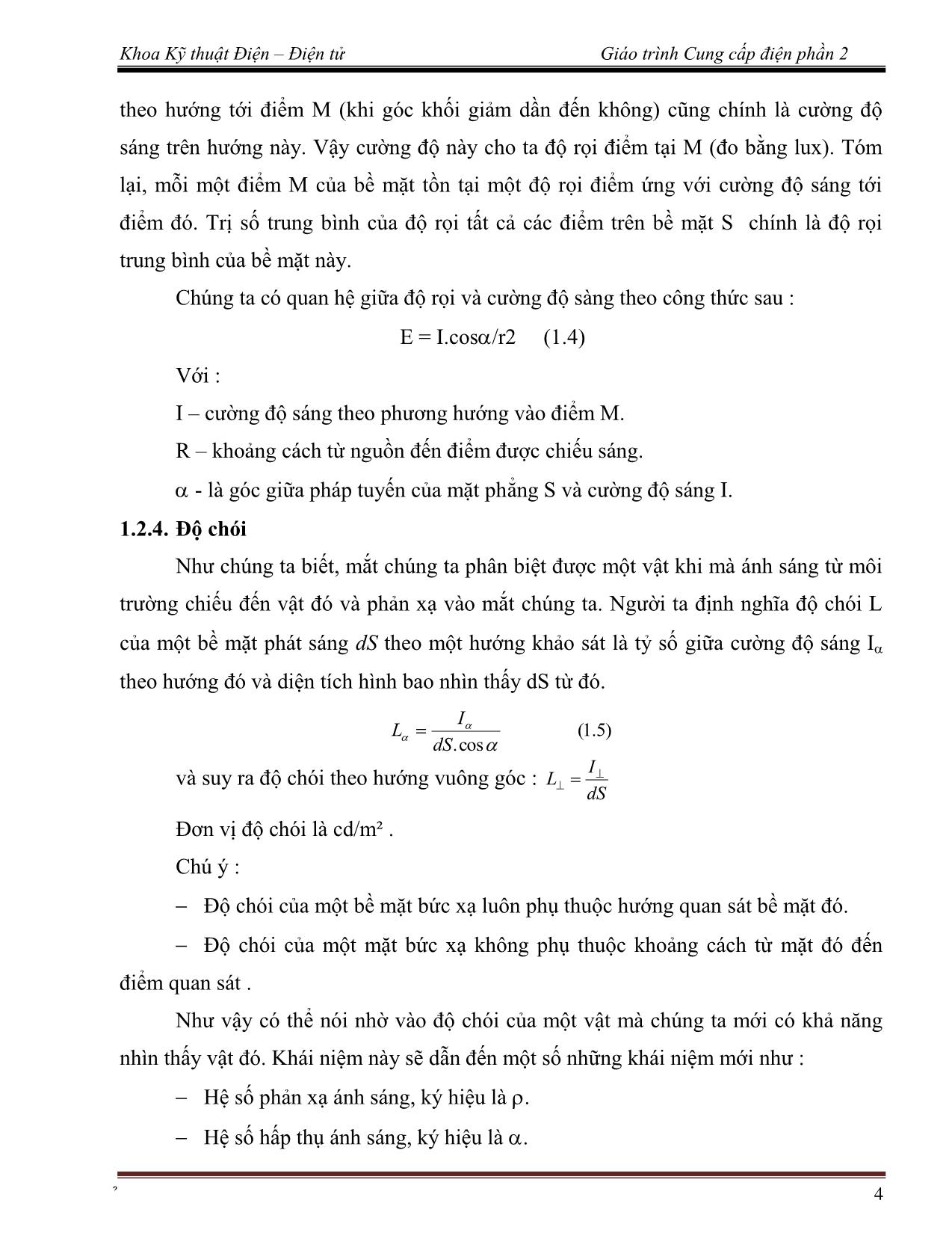 Giáo trình Cung cấp điện 2 (Phần 1) trang 8