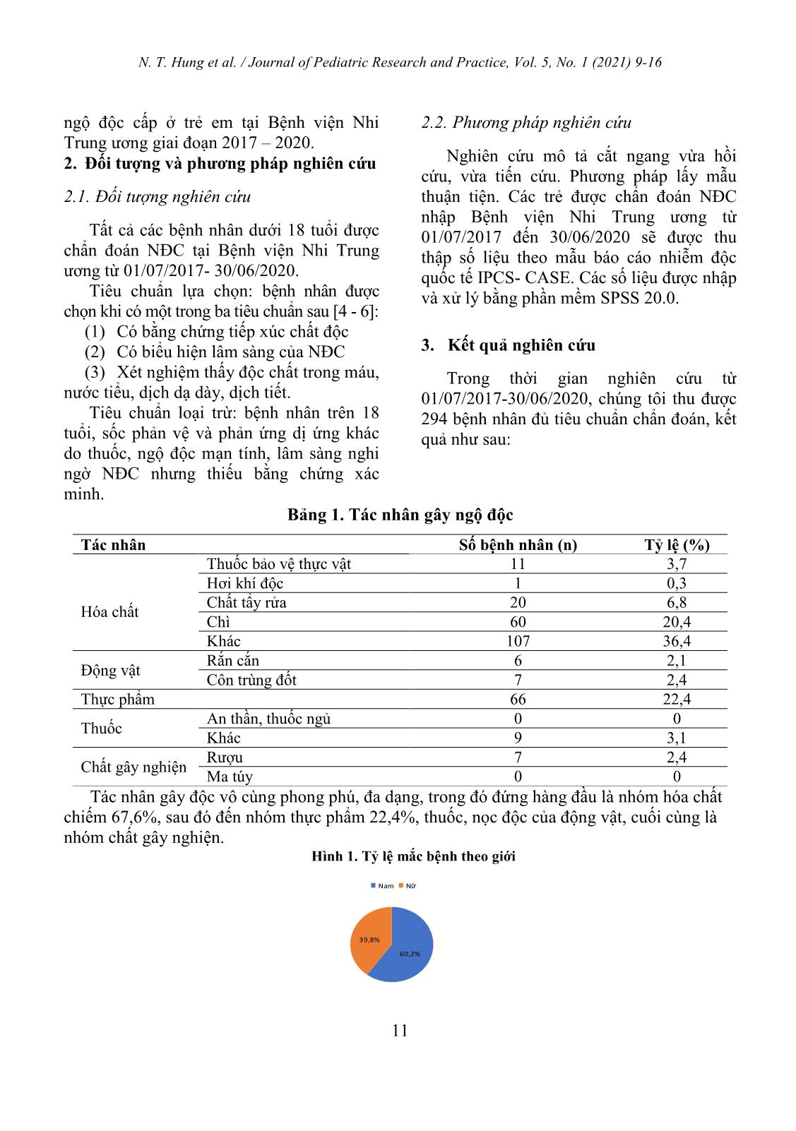 Acute poisoning in children at the Vietnam National Children’s Hospital during 2017 - 2020 trang 3