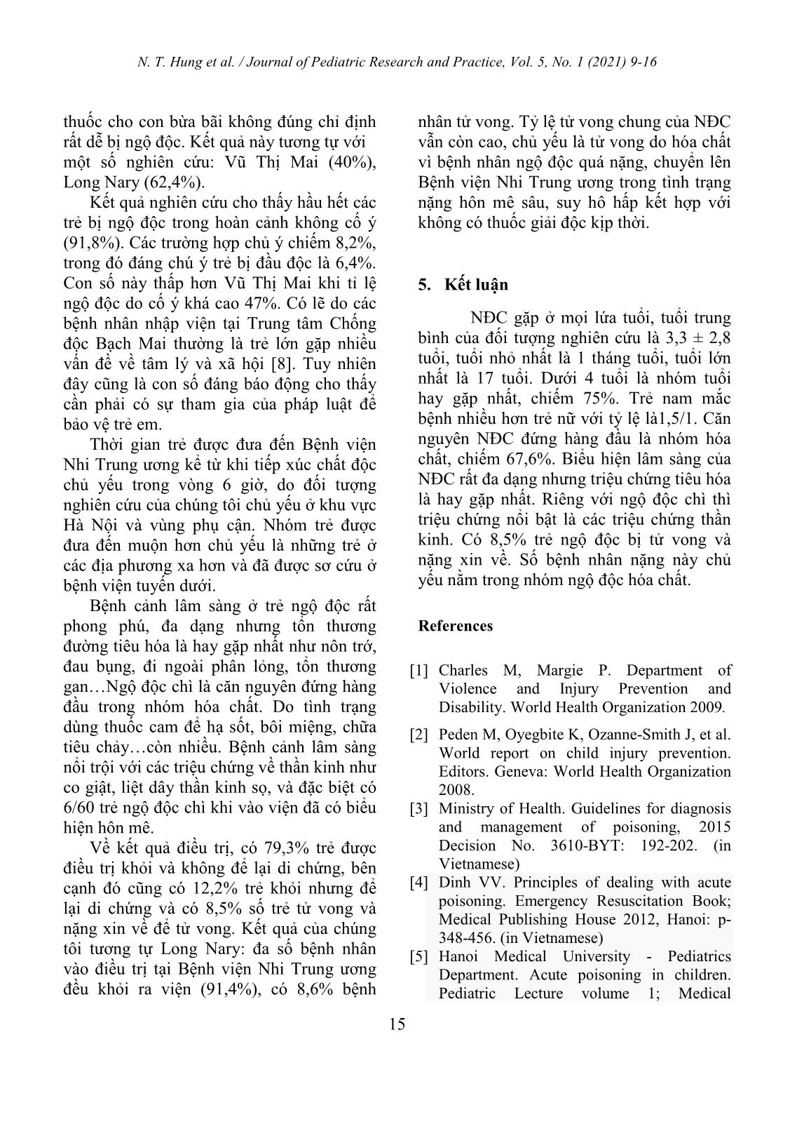 Acute poisoning in children at the Vietnam National Children’s Hospital during 2017 - 2020 trang 7