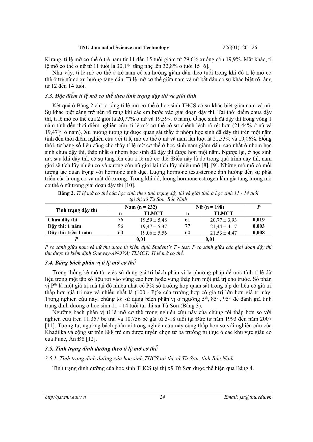 Assessment of nutritional status using body fat percentage among 11 to 14 year-old students in Tu Son town, Bac Ninh privince, 2019 trang 5