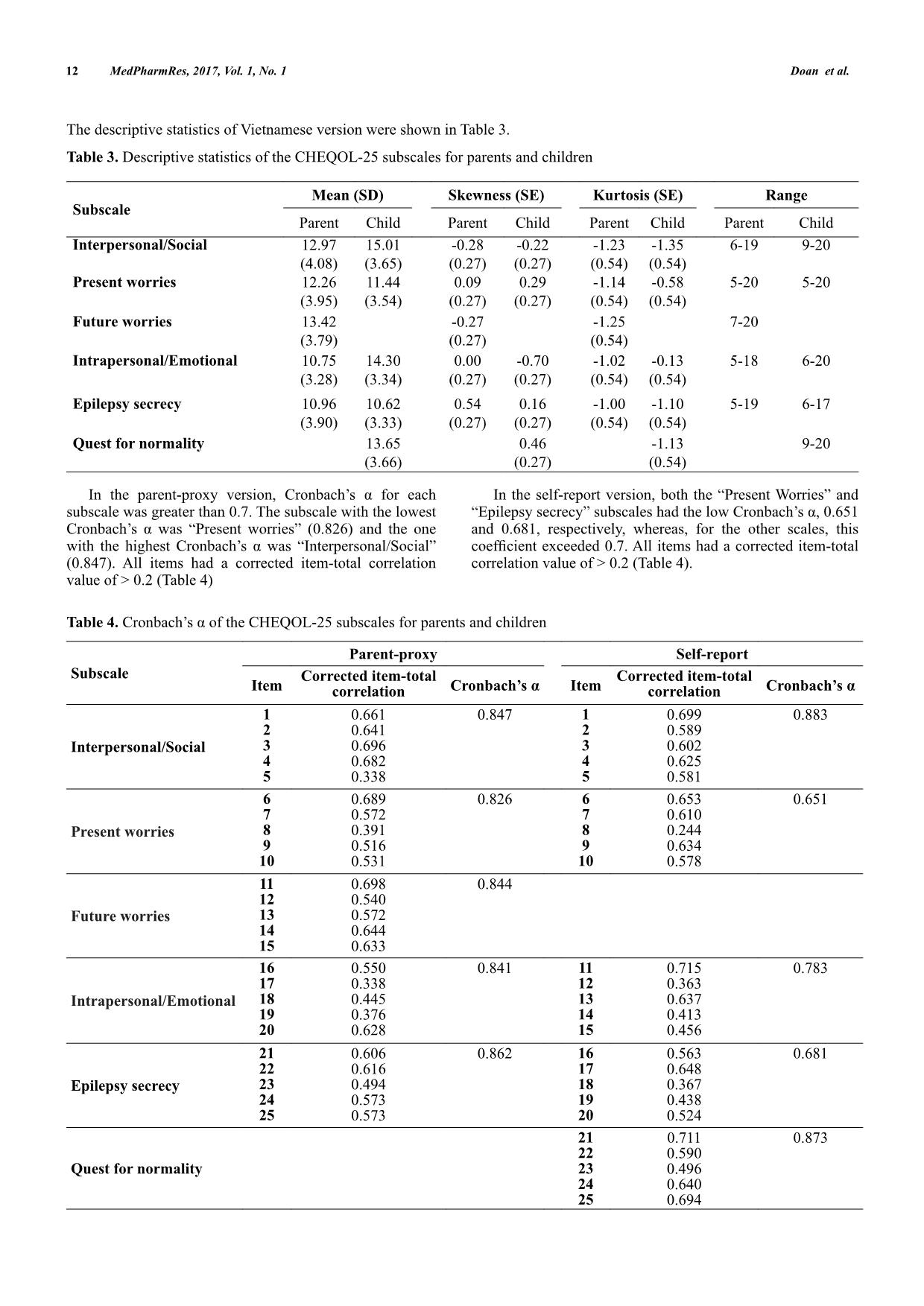 The Vietnamese version of the health-related quality of life measure for children with epilepsy (cheqol-25): Reliability trang 4