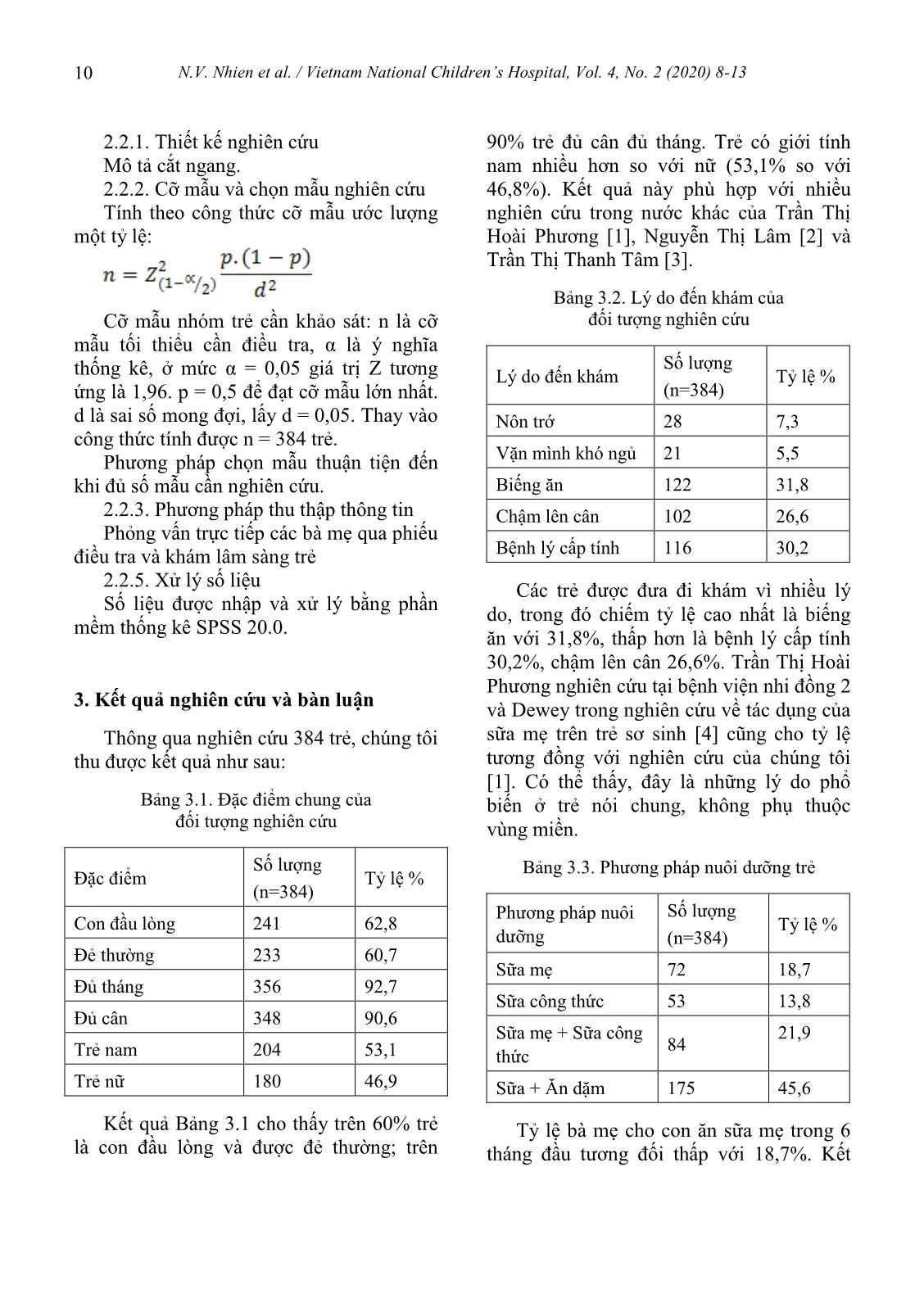 Current situation of nutritional care in children under 6 months of age at the Viet Nam national children’s hospital in 2019 trang 3