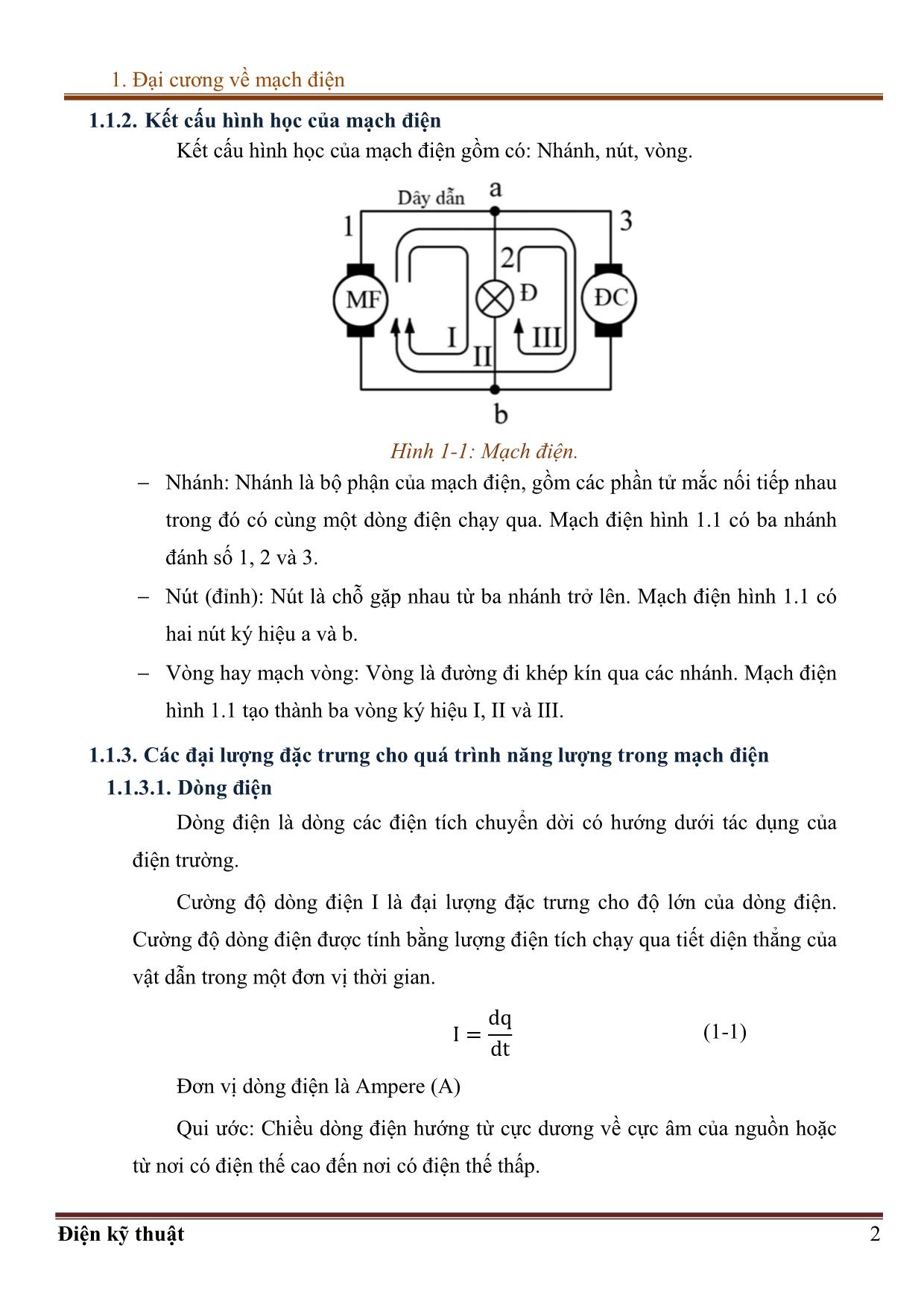 Giáo trình Công nghệ kỹ thuật ô tô - Điện kỹ thuật trang 10