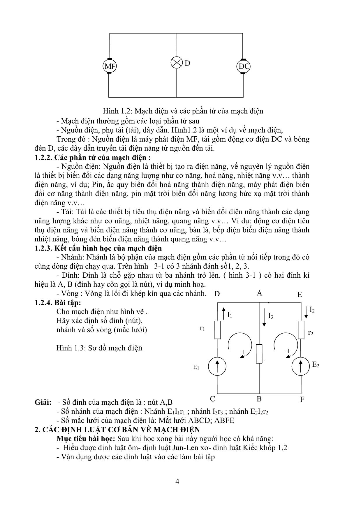Giáo trình Điện kỹ thuật trang 4