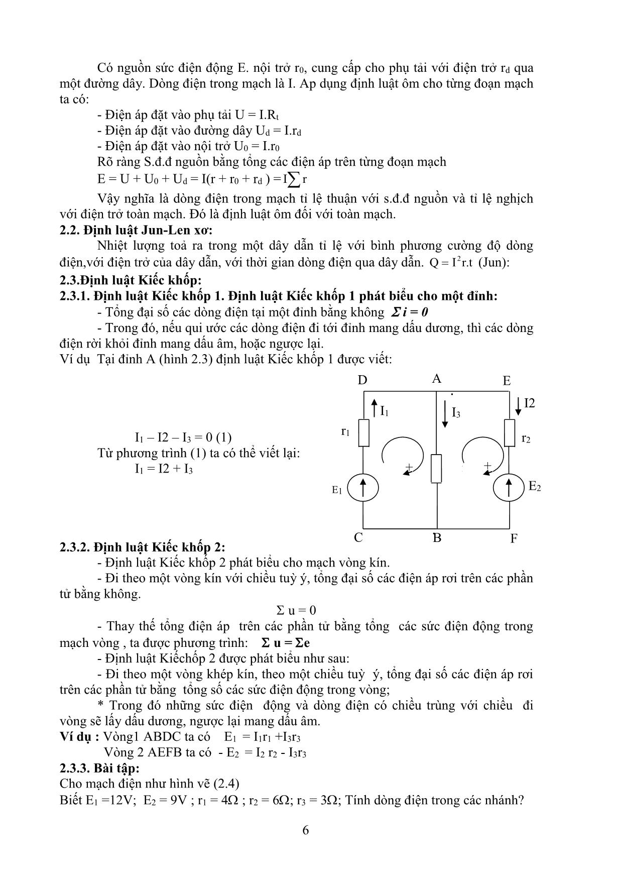 Giáo trình Điện kỹ thuật trang 6