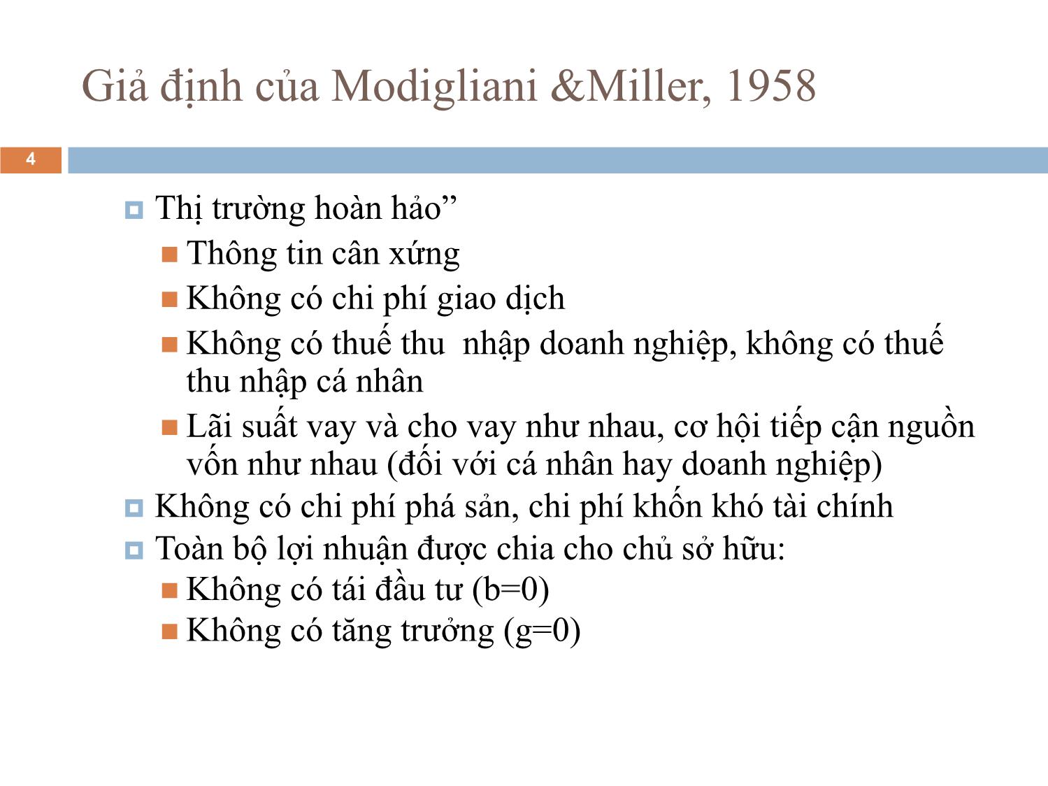 Bài giảng Phân tích tài chính - Bài 9: Chi phí và cơ cấu vốn trang 4