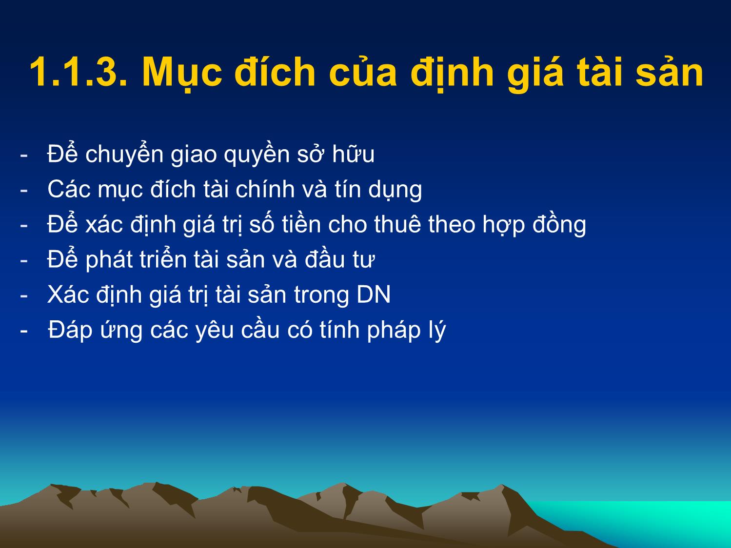 Bài giảng Tài chính doanh nghiệp - Chương 1: Tổng quan về định giá tài sản trang 8