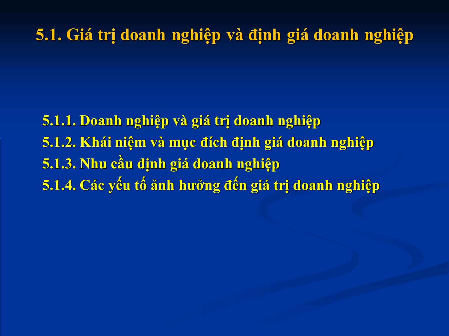 Bài giảng Tài chính doanh nghiệp - Chương 5: Định giá doanh nghiệp trang 3