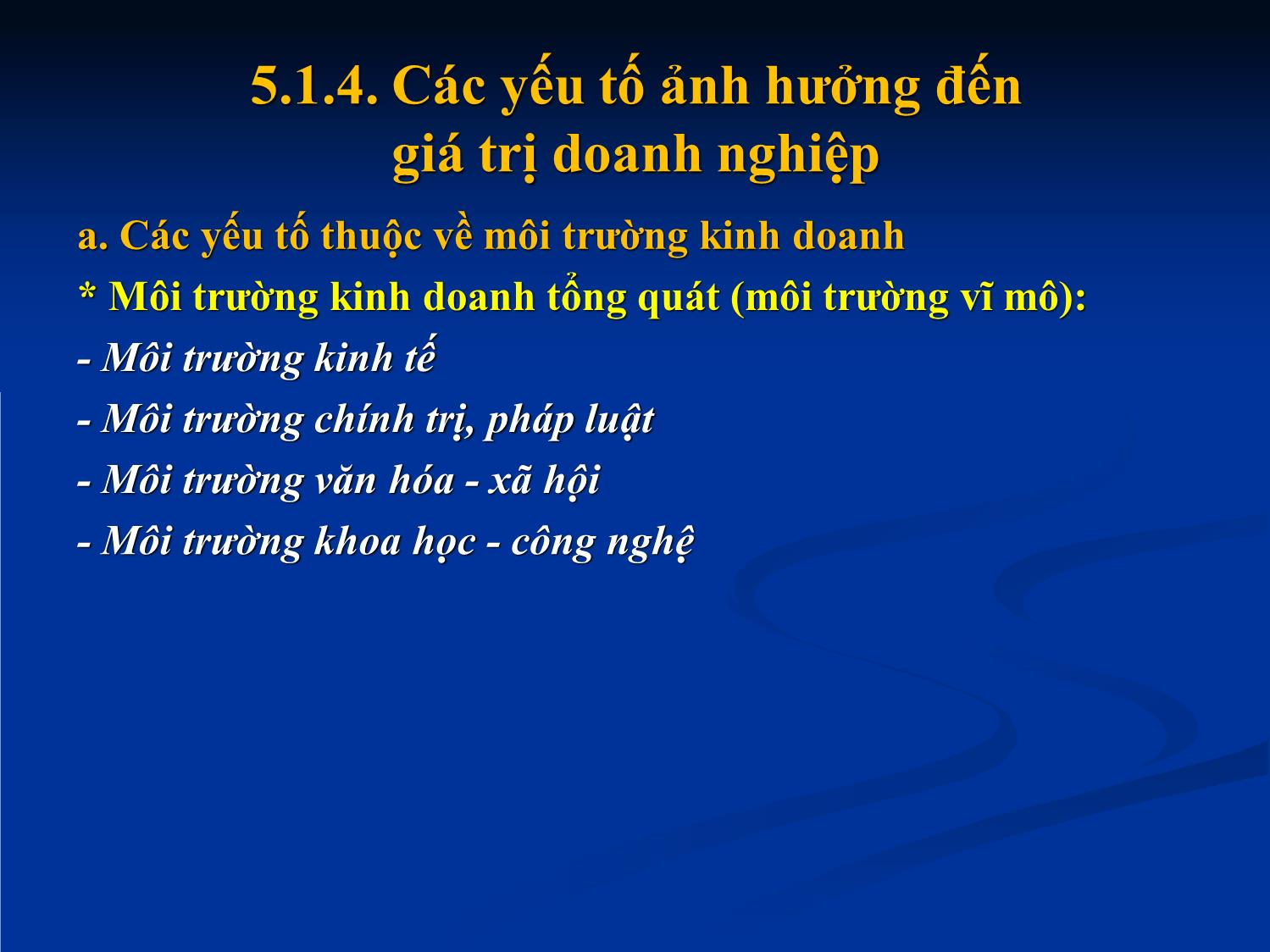 Bài giảng Tài chính doanh nghiệp - Chương 5: Định giá doanh nghiệp trang 7