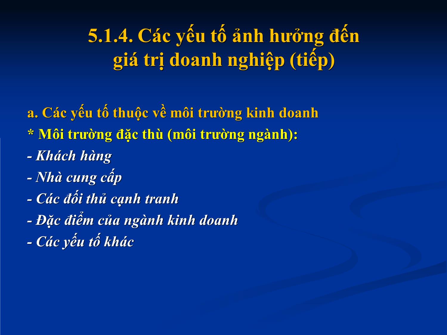 Bài giảng Tài chính doanh nghiệp - Chương 5: Định giá doanh nghiệp trang 8