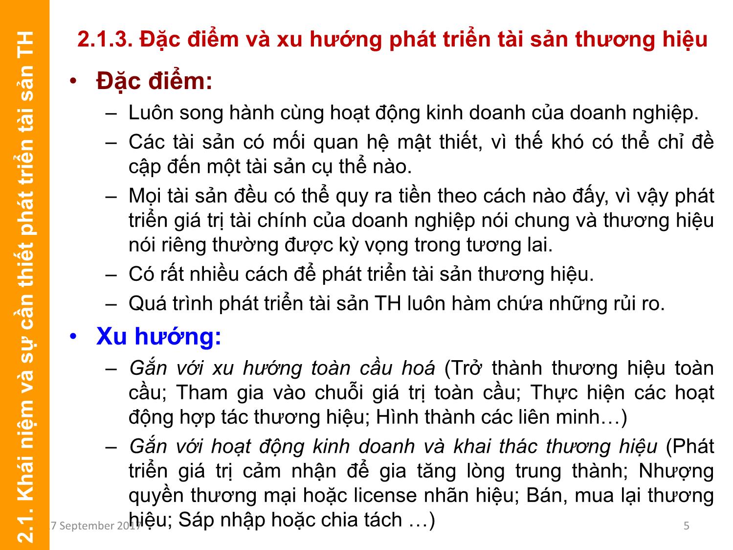 Bài giảng Định giá và chuyển nhượng thương hiệu - Chương 3: Phát triển tài sản thương hiệu trang 5