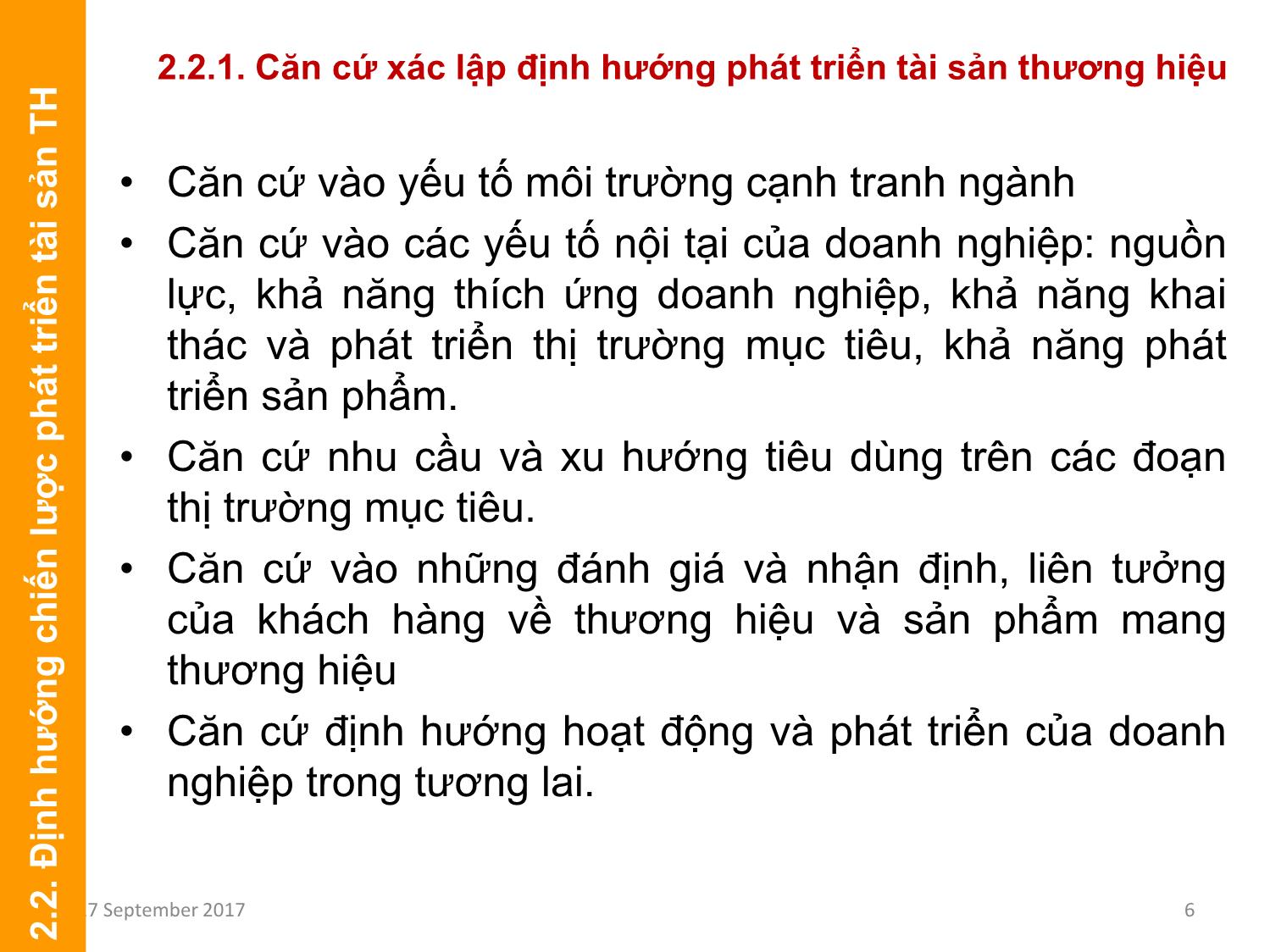 Bài giảng Định giá và chuyển nhượng thương hiệu - Chương 3: Phát triển tài sản thương hiệu trang 6