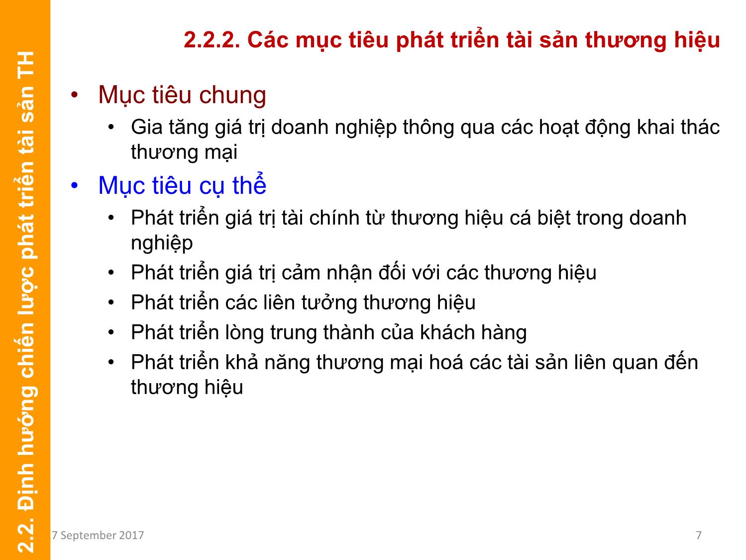 Bài giảng Định giá và chuyển nhượng thương hiệu - Chương 3: Phát triển tài sản thương hiệu trang 7