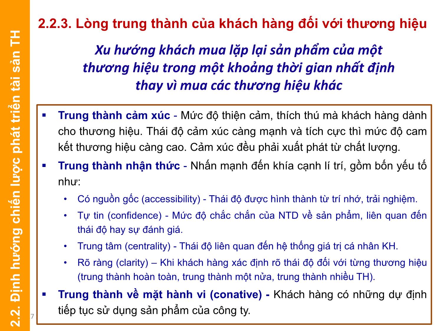 Bài giảng Định giá và chuyển nhượng thương hiệu - Chương 3: Phát triển tài sản thương hiệu trang 8