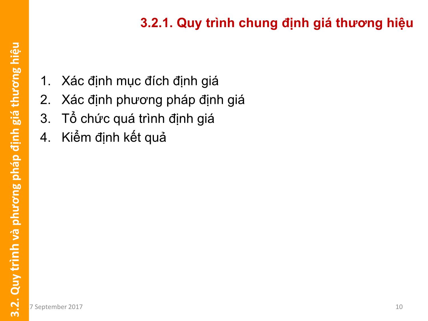 Bài giảng Định giá và chuyển nhượng thương hiệu - Chương 3: Định giá và thẩm định giá trị thương hiệu trang 10