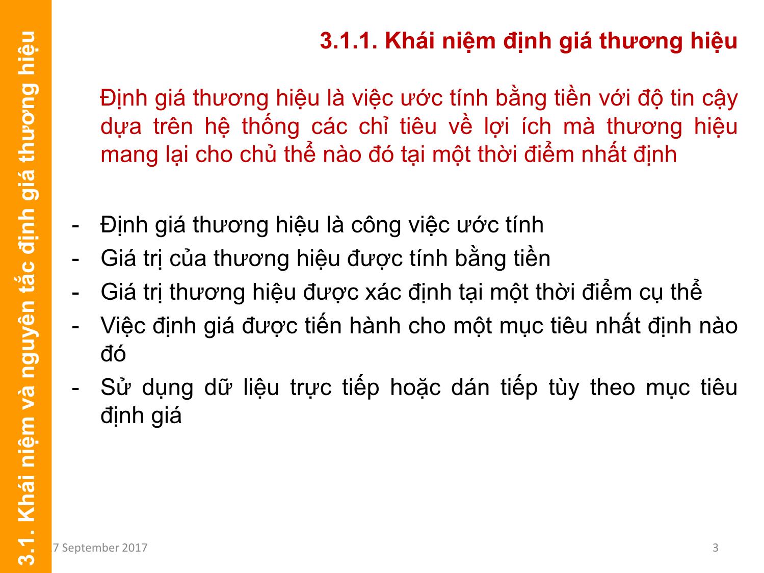 Bài giảng Định giá và chuyển nhượng thương hiệu - Chương 3: Định giá và thẩm định giá trị thương hiệu trang 3