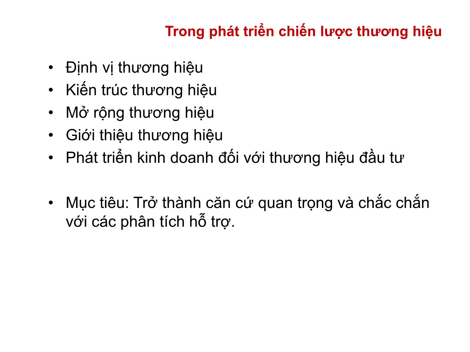 Bài giảng Định giá và chuyển nhượng thương hiệu - Chương 3: Định giá và thẩm định giá trị thương hiệu trang 6