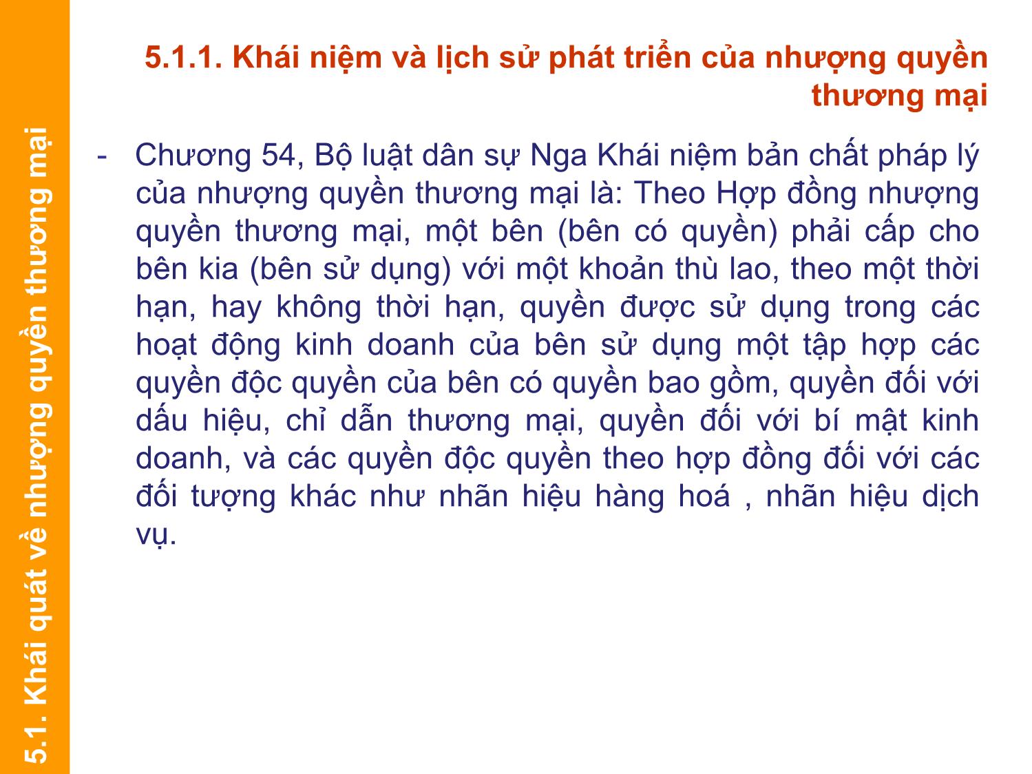 Bài giảng Định giá và chuyển nhượng thương hiệu - Chương 5: Nhượng quyền thương mại trang 4