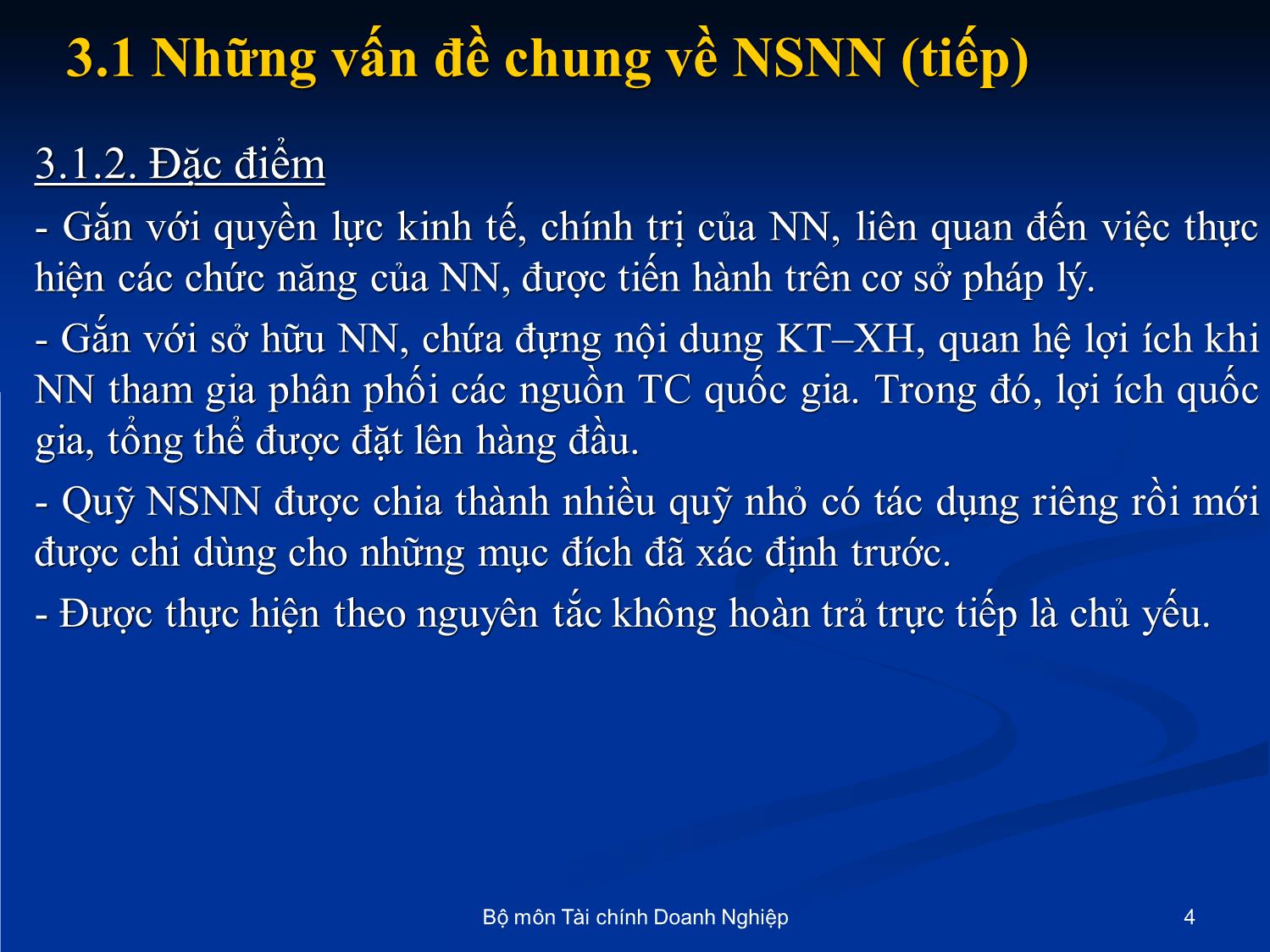 Bài giảng Nhập môn tài chính tiền tệ - Chương 3: Ngân sách nhà nước trang 4