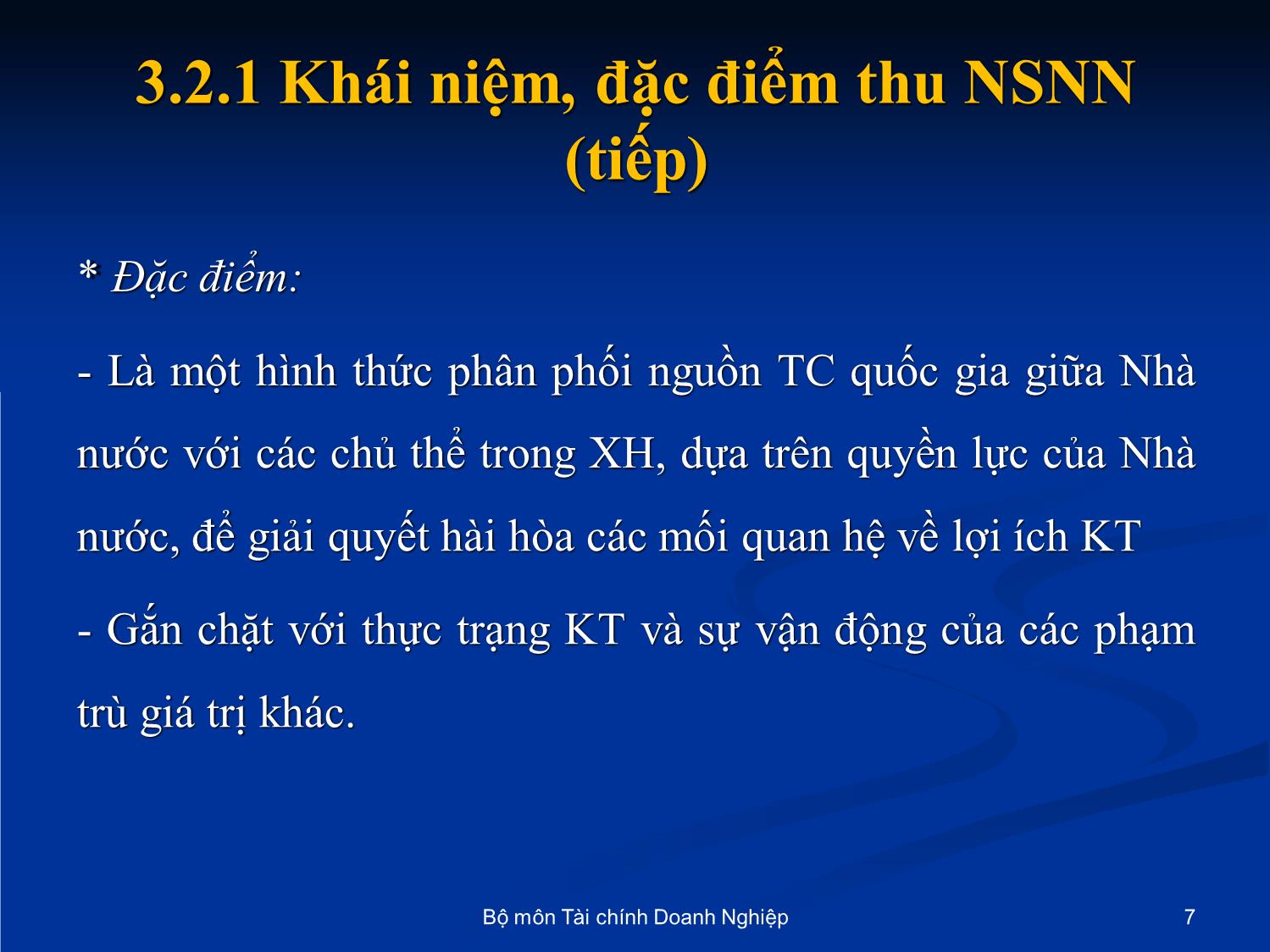 Bài giảng Nhập môn tài chính tiền tệ - Chương 3: Ngân sách nhà nước trang 7