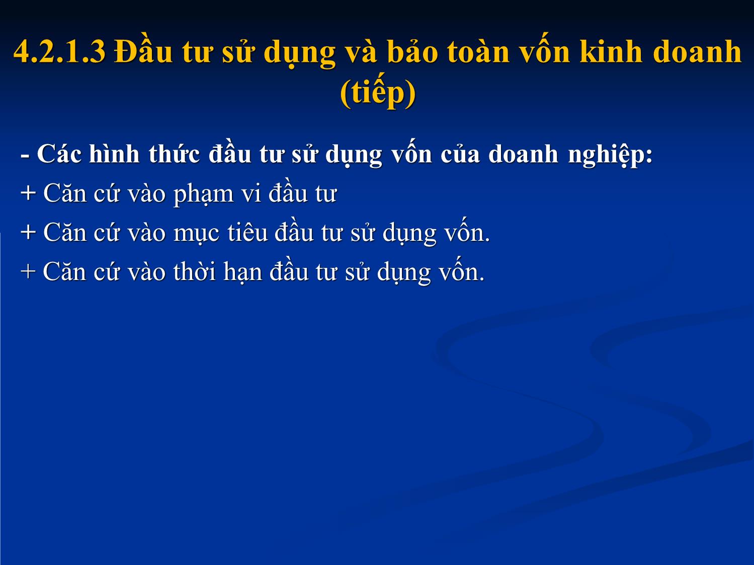 Bài giảng Nhập môn tài chính tiền tệ - Chương 4: Tài chính doanh nghiệp trang 10