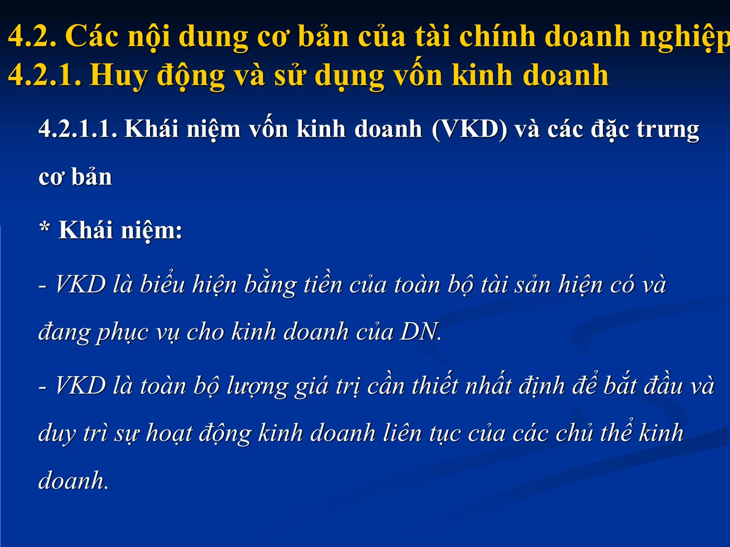 Bài giảng Nhập môn tài chính tiền tệ - Chương 4: Tài chính doanh nghiệp trang 6