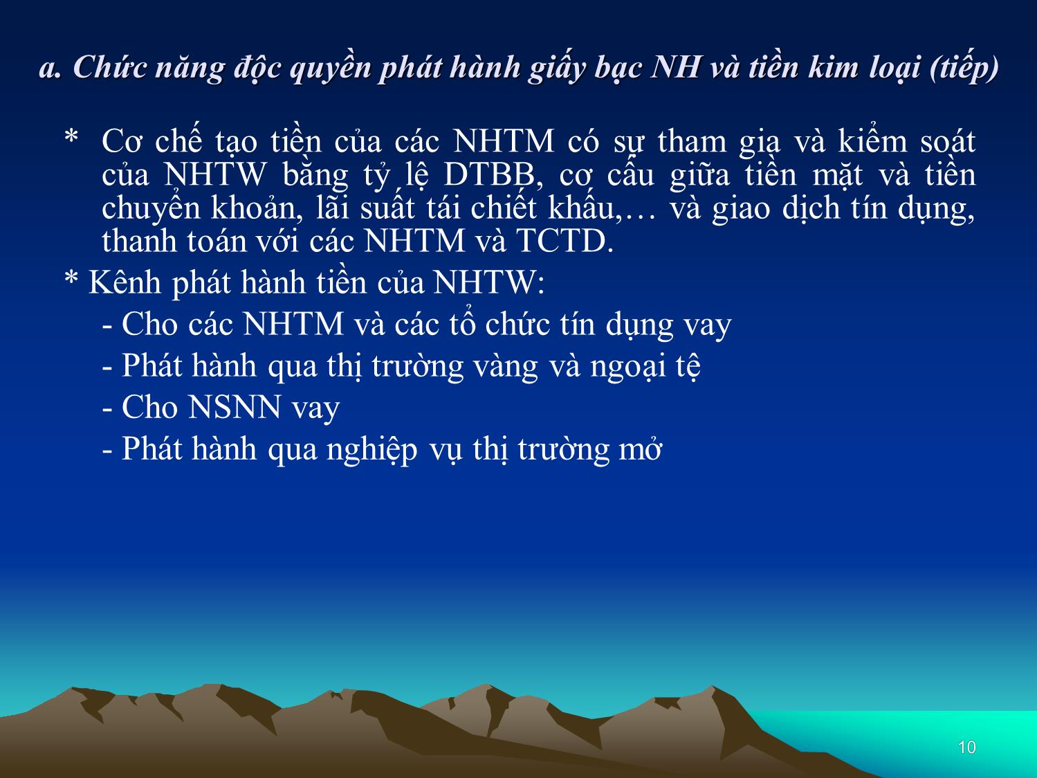 Bài giảng Nhập môn tài chính tiền tệ - Chương 9: Ngân hàng trung ương trang 10