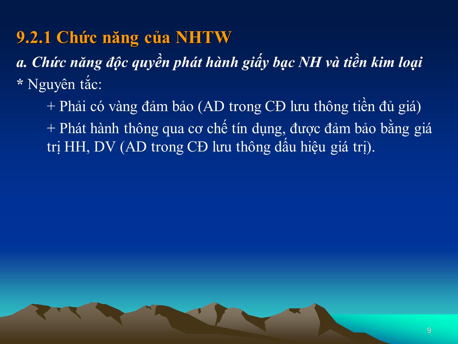 Bài giảng Nhập môn tài chính tiền tệ - Chương 9: Ngân hàng trung ương trang 9