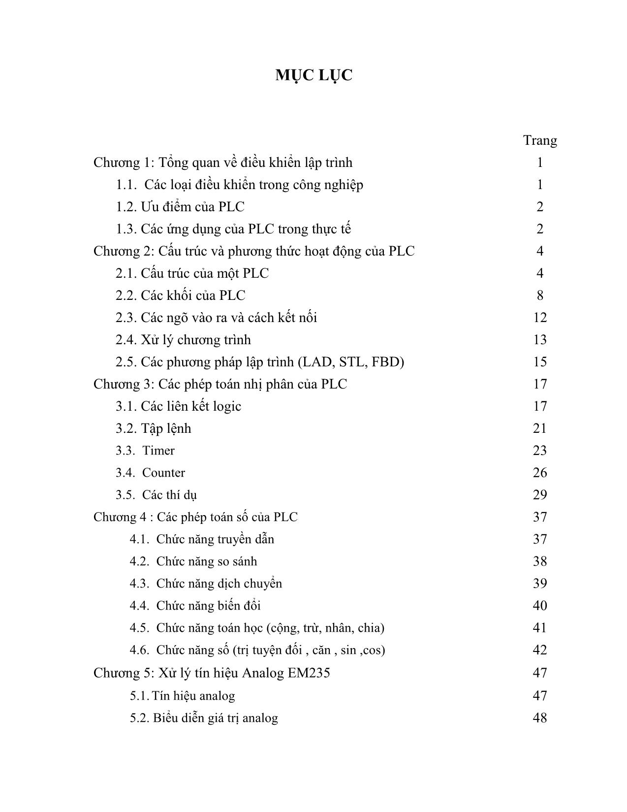 Giáo trình Điều khiển lập trình PLC (Phần 1) trang 4